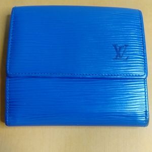 Authentic Louis Vuitton Blue Epi Wallet